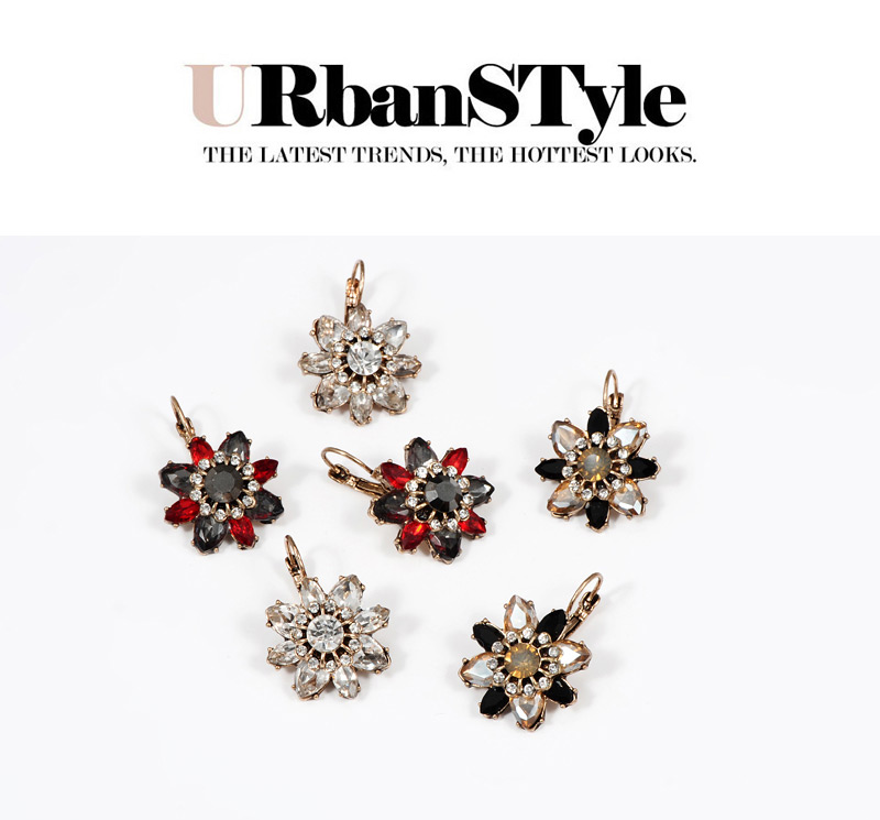 Fashion Champagne Flowers Shape Design Simple Earrings,Drop Earrings