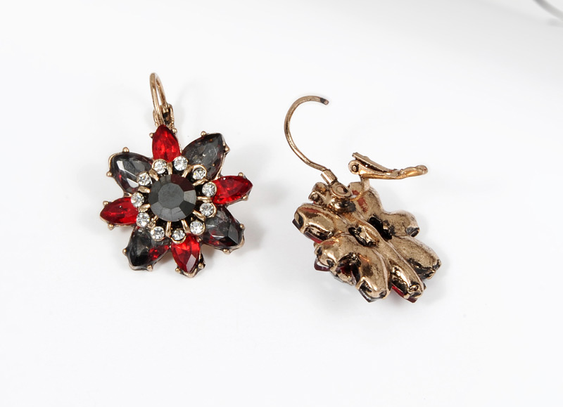 Fashion Red Flowers Shape Design Simple Earrings,Drop Earrings