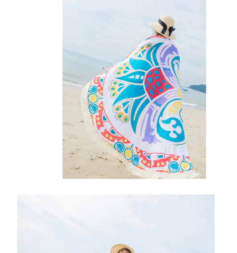 Fashion Red+white Spindrift Pattern Decorated Beach Towel,Cover-Ups