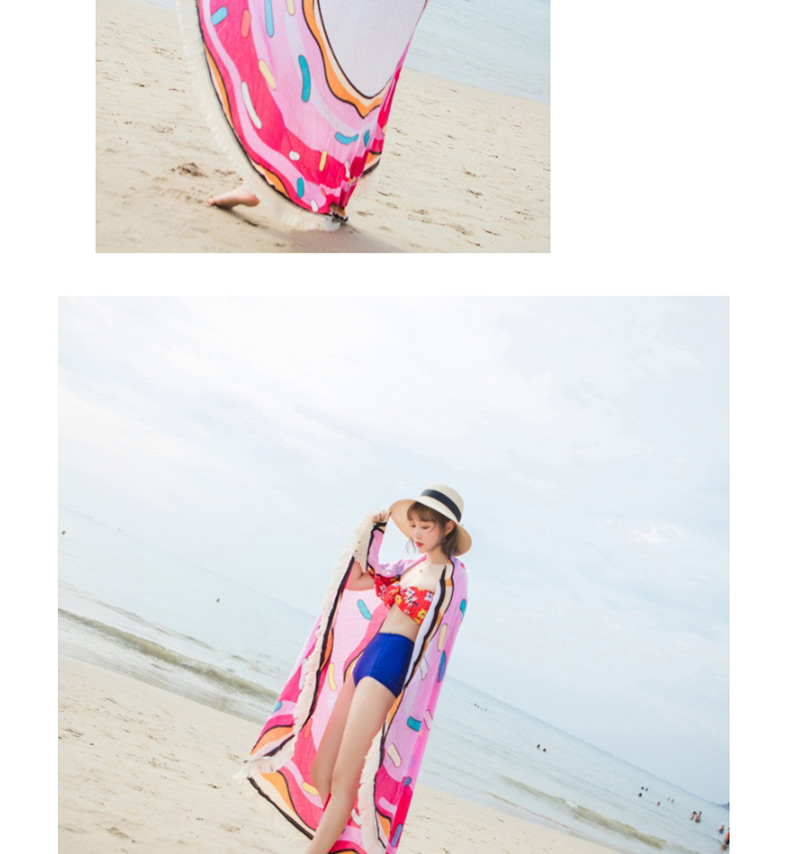 Fashion Dark Blue+white Flowers Pattern Decorated Beach Towel,Cover-Ups