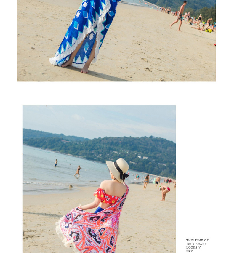 Fashion White+purple Starfish Pattern Decorated Beach Towel,Cover-Ups