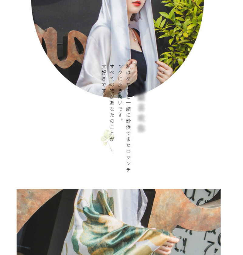 Fashion Green+white Color Matching Decorated Thin Scarf,Thin Scaves
