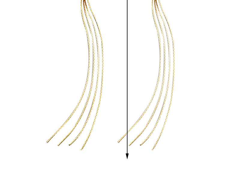 Elegant Silver Color Pure Color Design Long Tassel Earrings,Drop Earrings