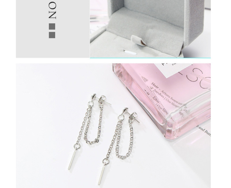 Elegant Silver Color Triangle Shape Design Long Earrings,Drop Earrings