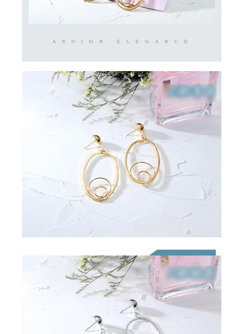 Elegant Silver Color Square Shape Design Pure Color Earrings,Drop Earrings
