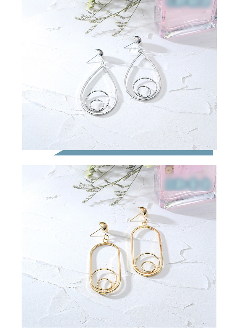 Elegant Silver Color Round Shape Design Pure Color Earrings,Drop Earrings