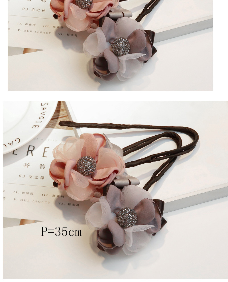 Lovely Pink Pearl&flower Decorated Hair Curler,Hair Ring