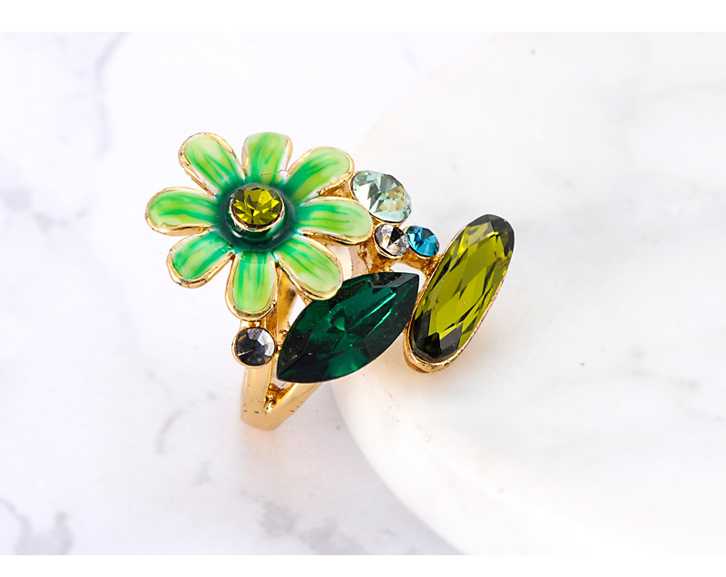 Fashion Multi-color Flower Shape Decorated Ring,Fashion Rings