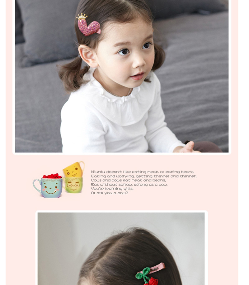 Lovely Silver Color+pink Crown&bear Decorated Hair Band(5pcs),Kids Accessories