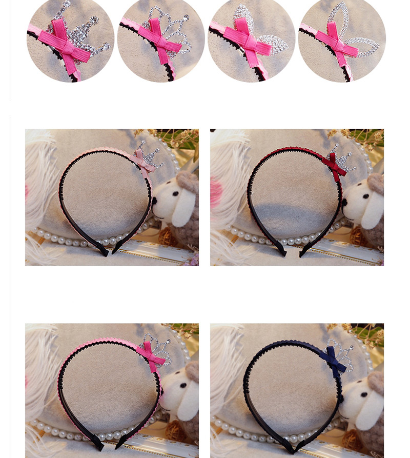Lovely Navy Rabbit Ears&bowknot Decorated Hair Hoop,Kids Accessories