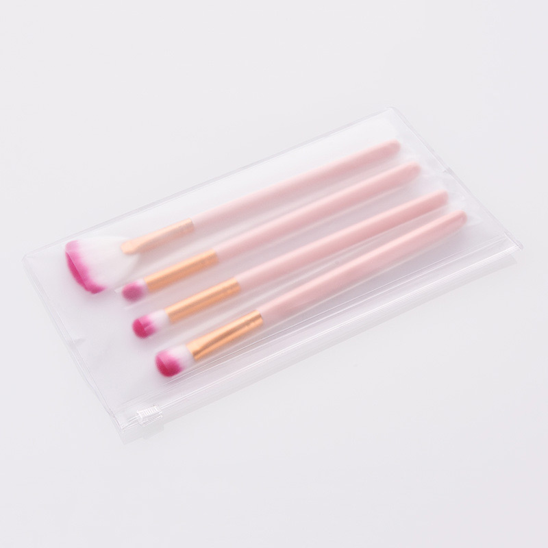 Fashion Pink Sector Shape Decorated Cosmetic Brush(4pcs),Beauty tools
