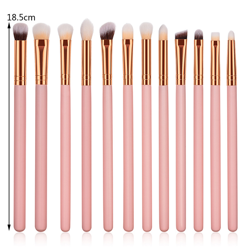 Fashion Pink Round Shape Decorated Makeup Brush(12 Pcs),Beauty tools