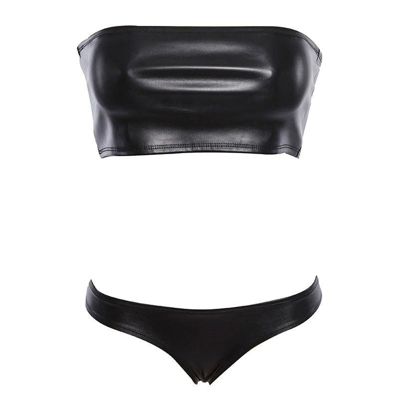 Sexy Black Pure Color Decorated Swimwear,Bikini Sets