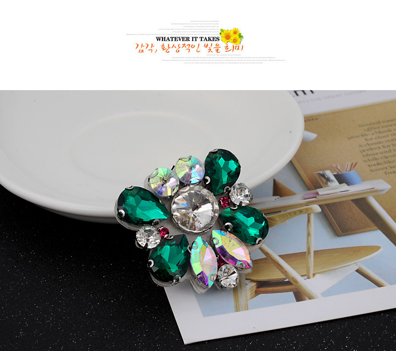 Fashion Green Waterdrop Shape Decorated Brooch,Korean Brooches