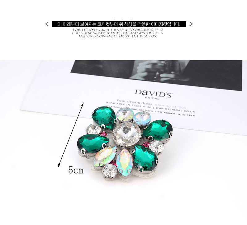 Fashion Green Waterdrop Shape Decorated Brooch,Korean Brooches