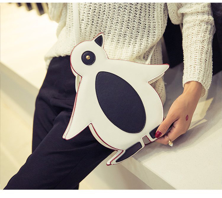 Fashion White Penguin Shape Decorated Bag,Shoulder bags