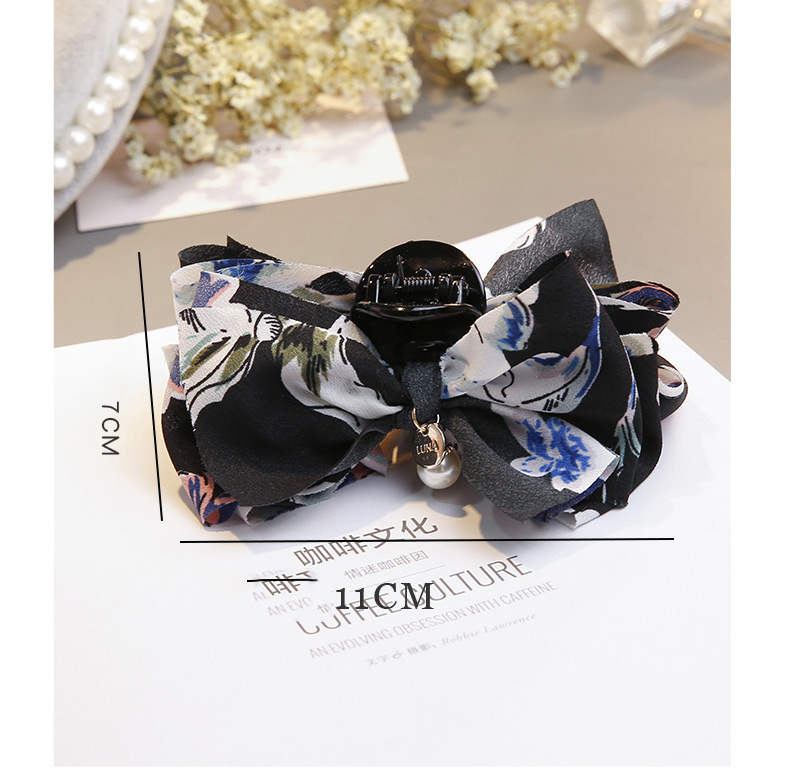 Fashion Gray Flower Pattern Decorated Bowknot Hairclip,Hairpins