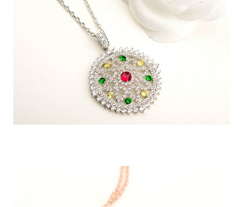 Fashion Silver Color Hollow Out Design Round Necklace,Necklaces