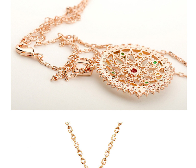 Fashion Silver Color Hollow Out Design Round Necklace,Necklaces