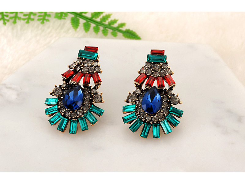Fashion Multi-color Waterdrop Shape Design Earrings,Stud Earrings