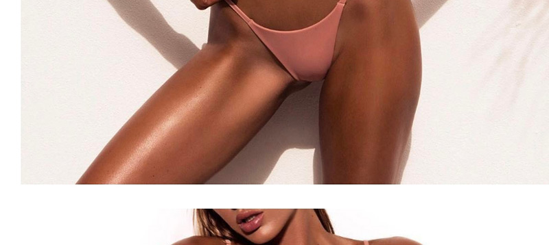 Sexy Pink Suspender Design Pure Color Bikini,Bikini Sets