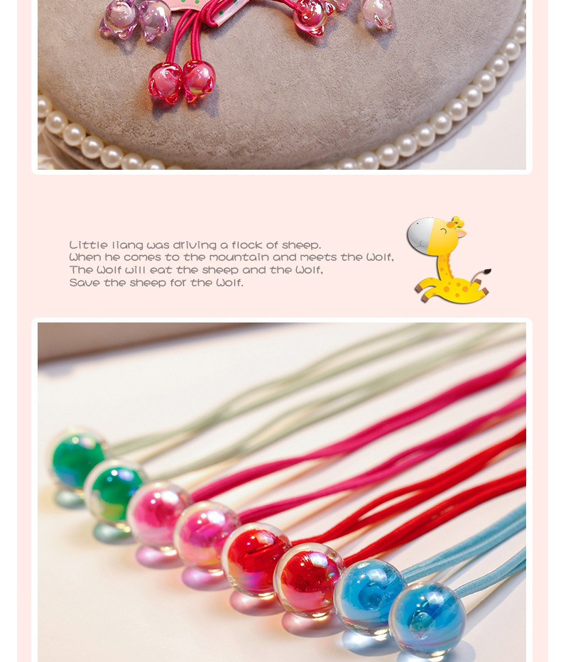 Fashion Pink Bead Shape Decorated Hairband,Hair Ring