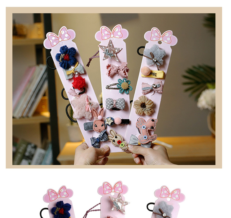 Fashion Multi-color Bear Shape Decorated Hair Accessories(5pcs),Hairpins