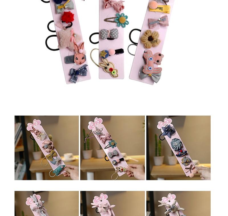 Fashion Gray Flower Shape Decorated Hair Accessories(6pcs),Hairpins