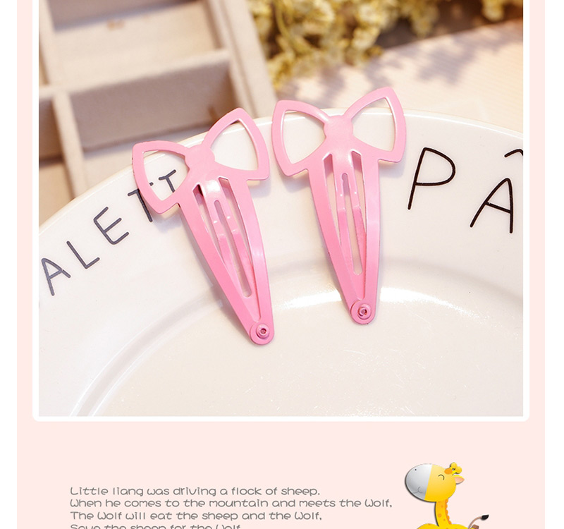 Fashion Pink Flower Shape Decorated Hair Clip(2pcs),Hairpins