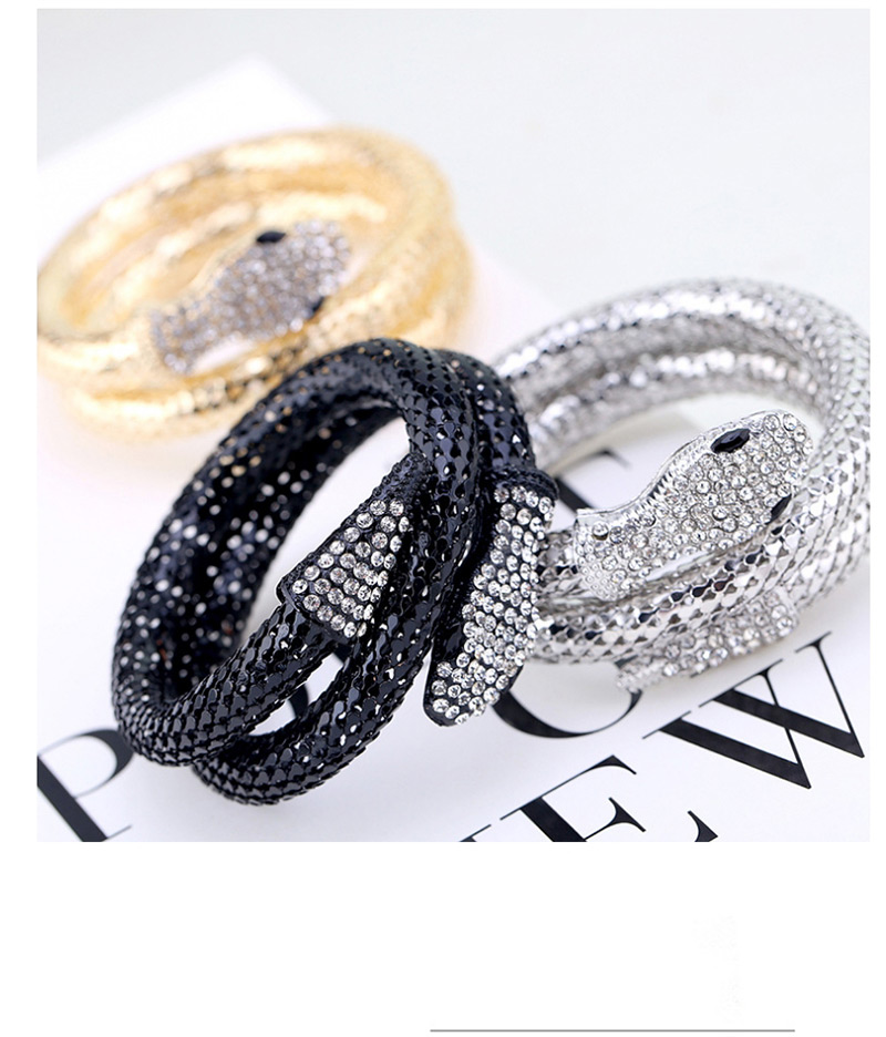 Fashion Black Snake Shape Design Opening Bracelet,Fashion Bangles