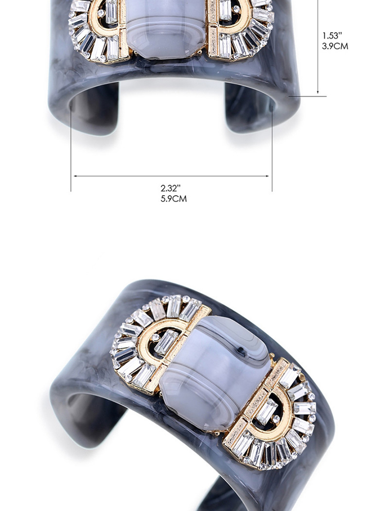 Fashion Beige Semicircle Shape Decorated Opening Bracelet,Fashion Bangles