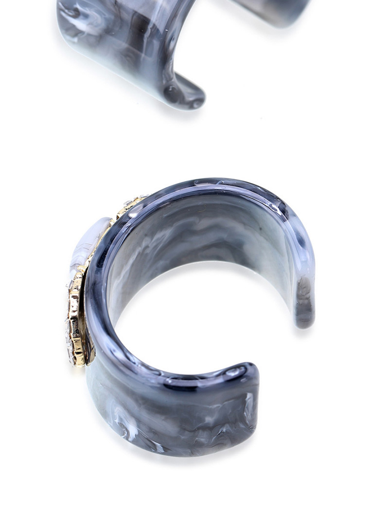 Fashion Gray Semicircle Shape Decorated Opening Bracelet,Fashion Bangles