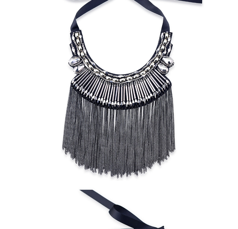 Fashion Silver Color Tassel Decorated Necklace,Chokers