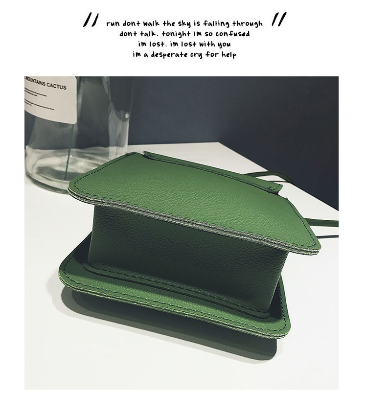 Fashion Green Square Shape Decorated Bag,Wallet