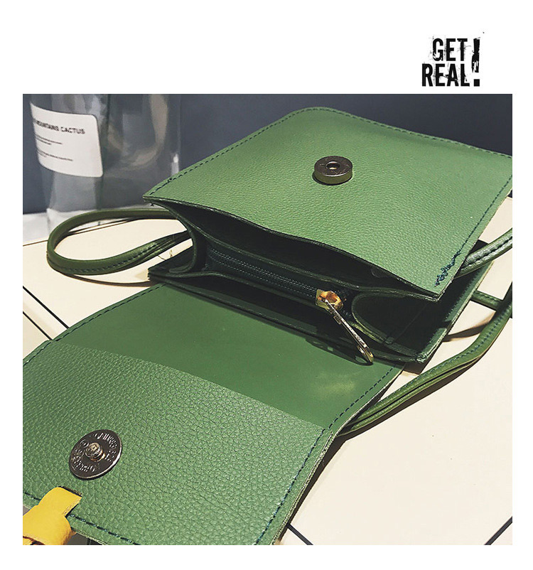 Fashion Green Square Shape Decorated Bag,Wallet