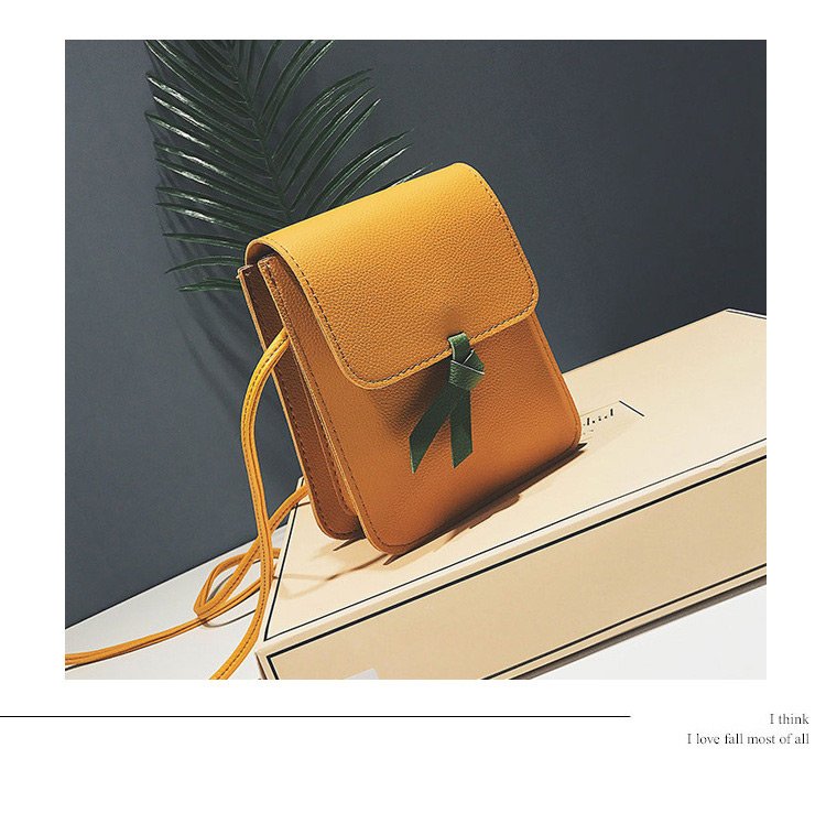 Fashion Yellow Square Shape Decorated Bag,Wallet