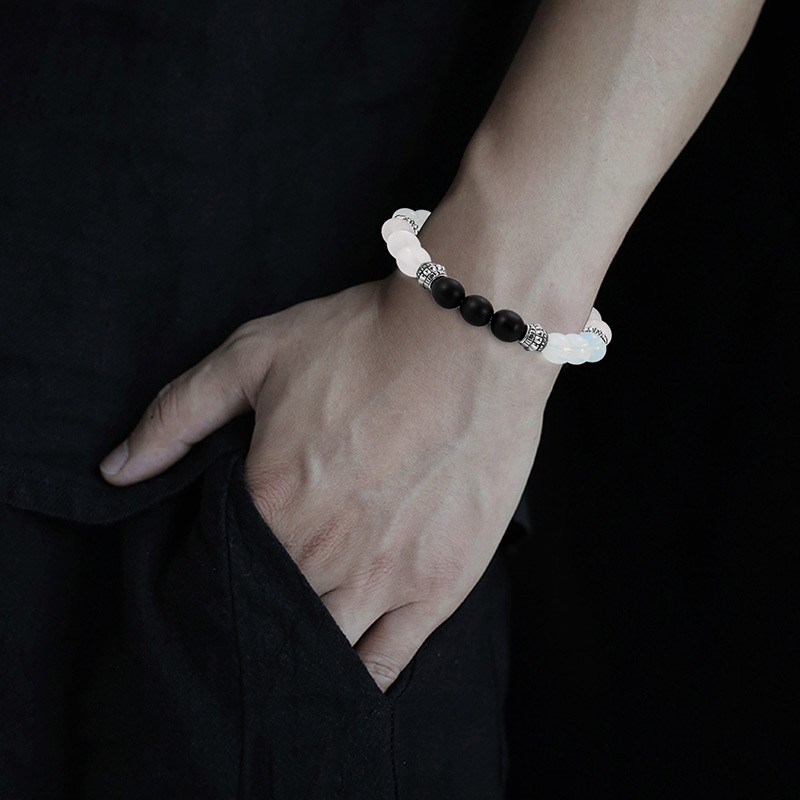 Fashion White+black Bead Decorated Bracelet,Fashion Bracelets