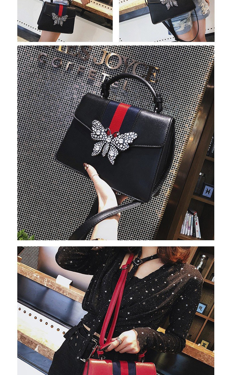 Fashion Black Butterfly Shape Decorated Shoulder Bag,Handbags