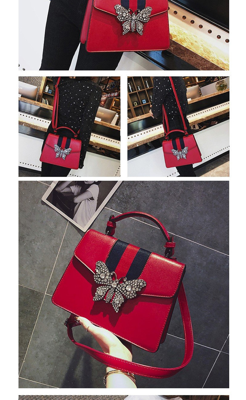 Fashion Black Butterfly Shape Decorated Shoulder Bag,Handbags
