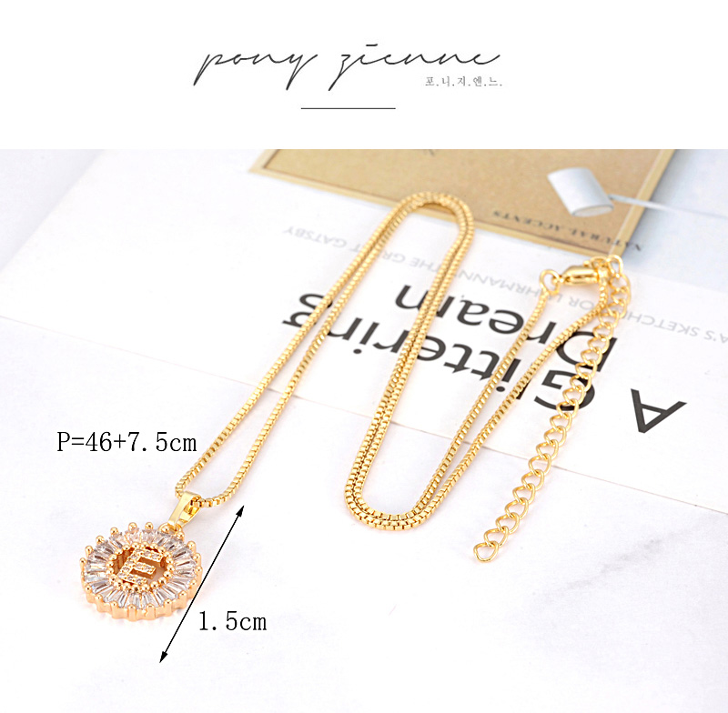 Fashion Gold Color Letter D Shape Decorated Necklace,Necklaces