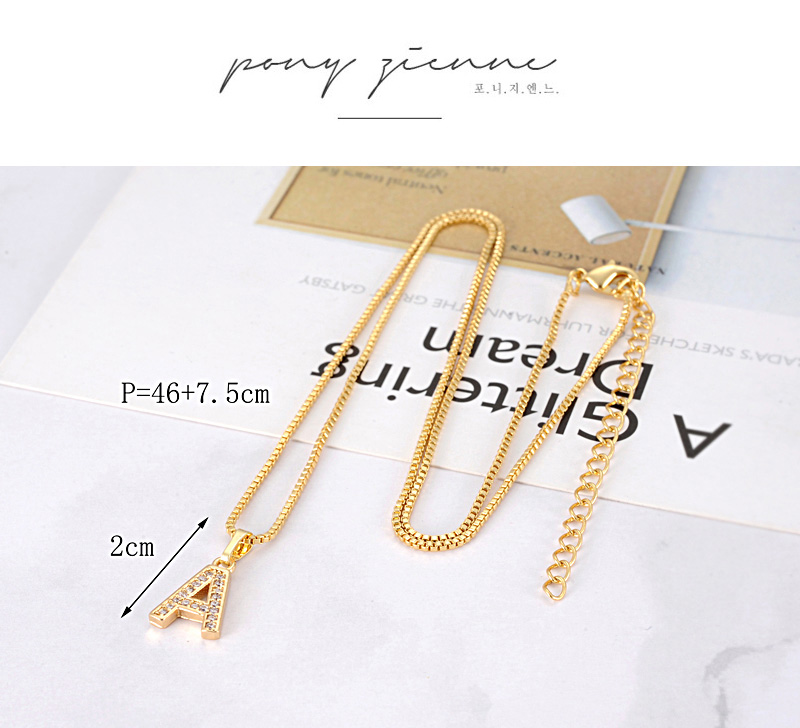 Fashion Gold Color Letter U Shape Decorated Necklace,Necklaces