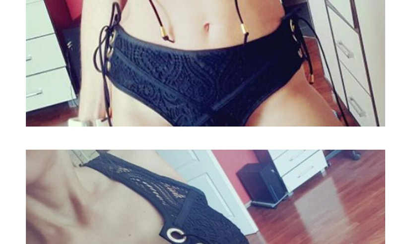 Sexy Black Bandage Decorated Bikini,Bikini Sets
