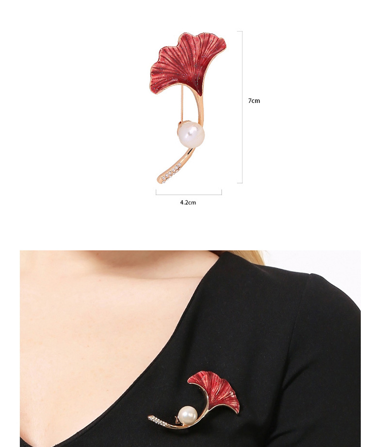 Fashion Red Flower Shape Decorated Brooch,Korean Brooches