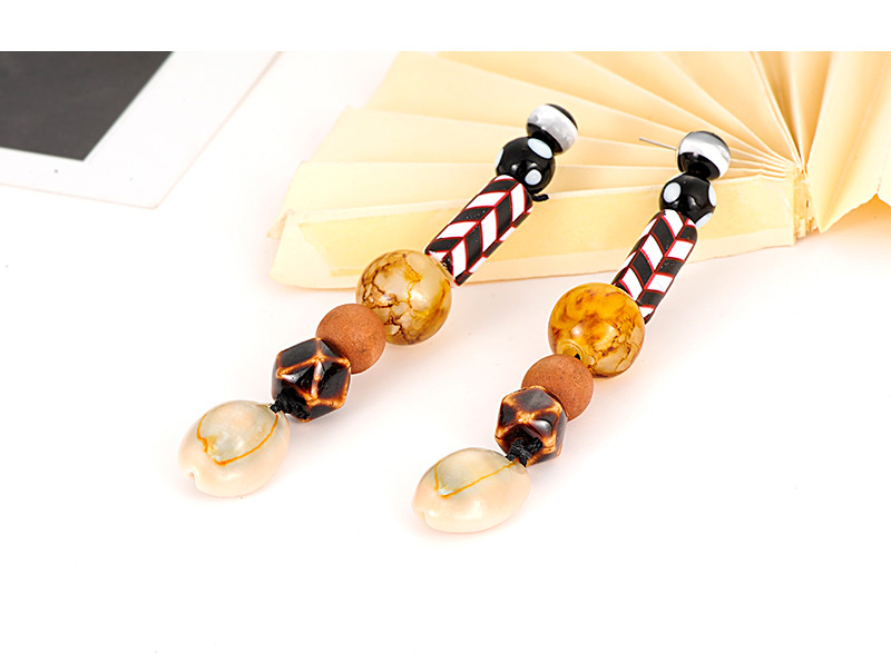 Fashion Multi-color Geometric Shape Design Long Earrings,Drop Earrings