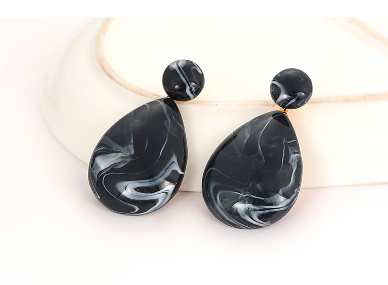 Fashion Black Water Drop Shape Design Earrings,Stud Earrings