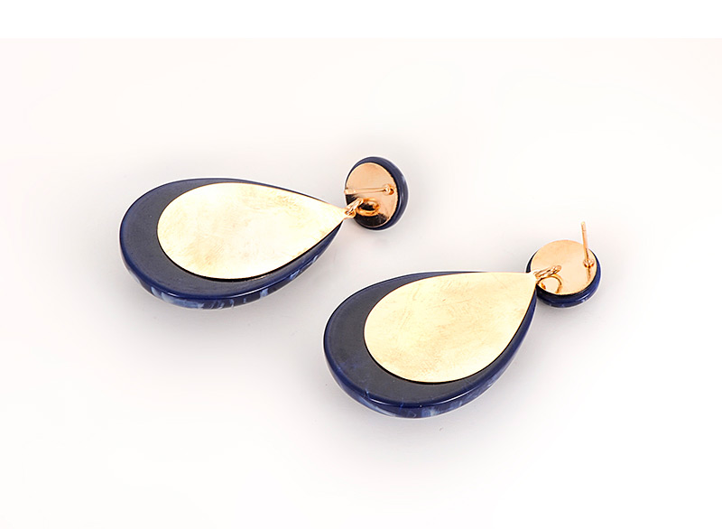 Fashion Yellow Water Drop Shape Design Earrings,Stud Earrings