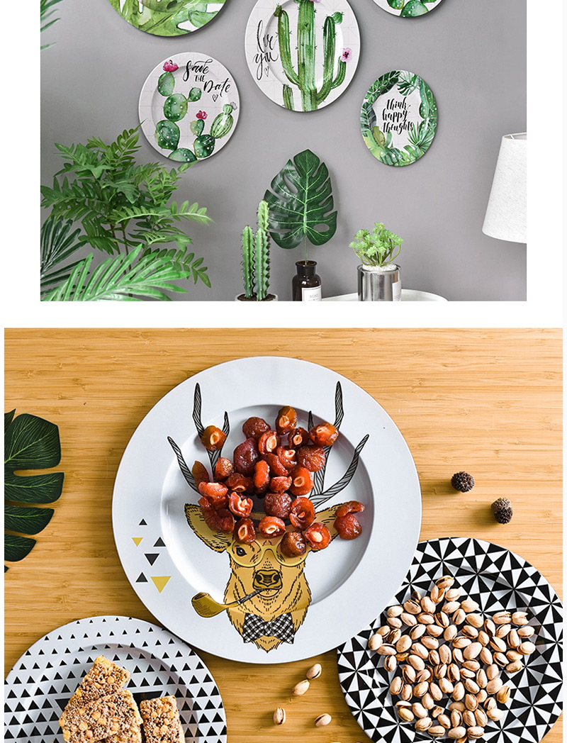 Fashion Multi-color Flower Pattern Decorated Ornament Tray,Home Decor