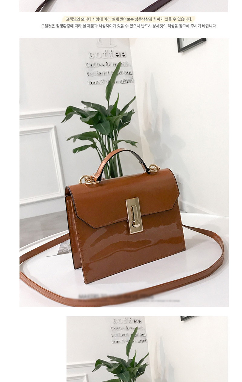 Fashion Dark Brown Buckle Decorated Shoulder Bag,Messenger bags