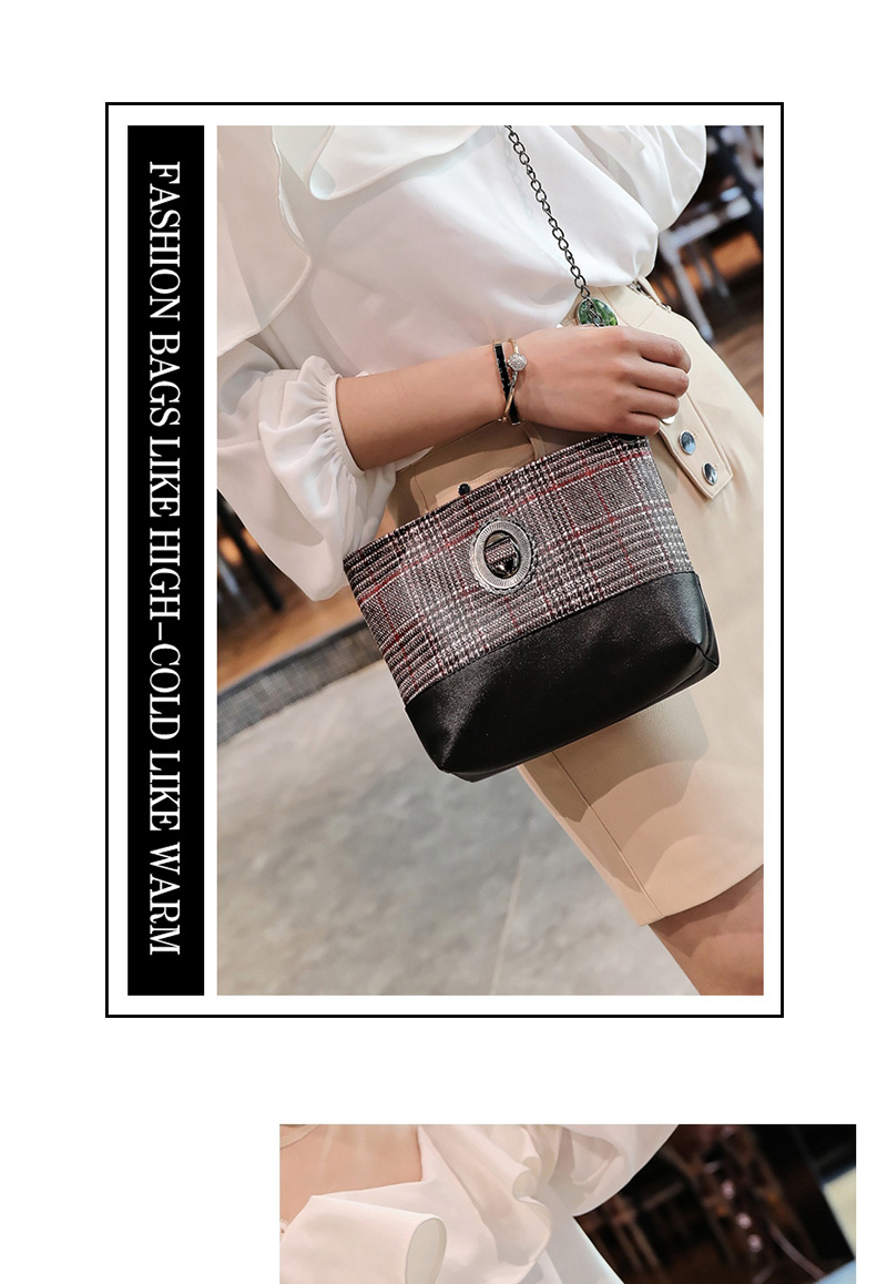 Fashion Black Square Shape Decorated Shoulder Bag,Messenger bags
