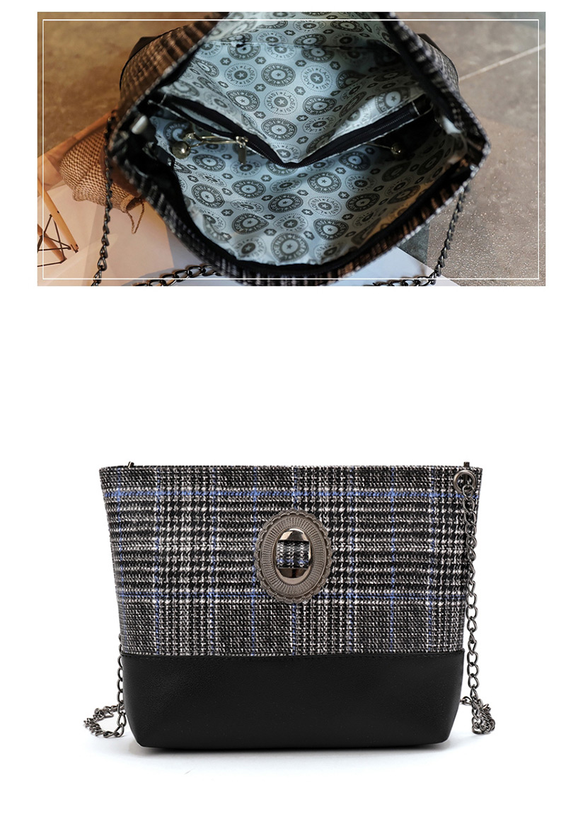 Fashion Blue Square Shape Decorated Shoulder Bag,Messenger bags